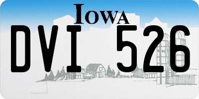 IA license plate DVI526