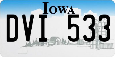 IA license plate DVI533