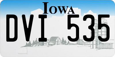 IA license plate DVI535