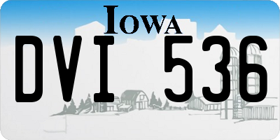 IA license plate DVI536