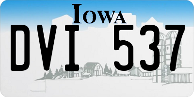 IA license plate DVI537