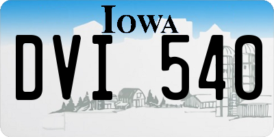 IA license plate DVI540