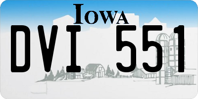 IA license plate DVI551
