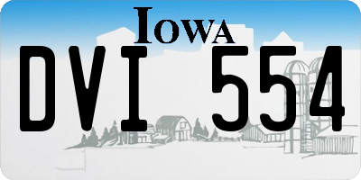 IA license plate DVI554