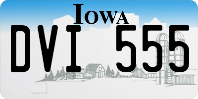 IA license plate DVI555