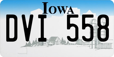 IA license plate DVI558