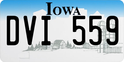 IA license plate DVI559