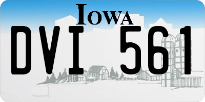 IA license plate DVI561