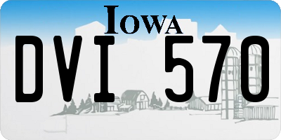 IA license plate DVI570