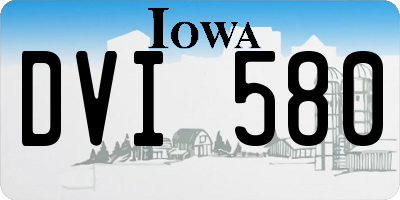 IA license plate DVI580