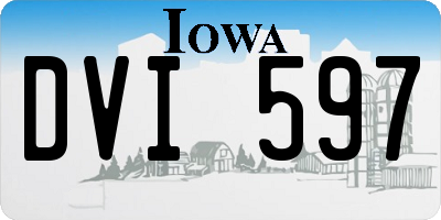 IA license plate DVI597
