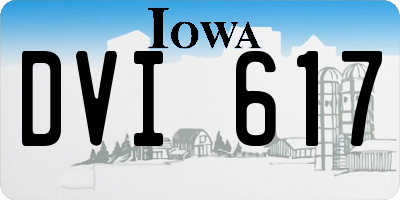 IA license plate DVI617