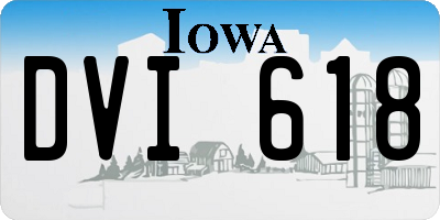 IA license plate DVI618