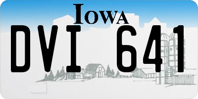 IA license plate DVI641