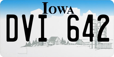 IA license plate DVI642