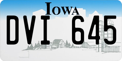 IA license plate DVI645