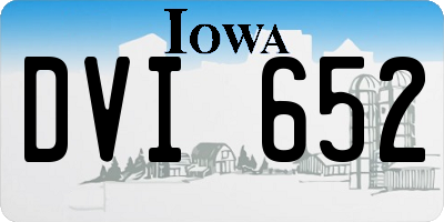 IA license plate DVI652