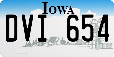 IA license plate DVI654