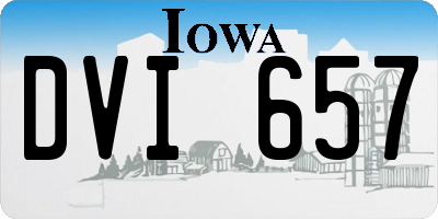 IA license plate DVI657