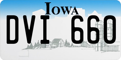 IA license plate DVI660