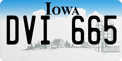 IA license plate DVI665