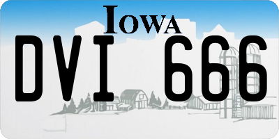 IA license plate DVI666