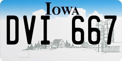 IA license plate DVI667
