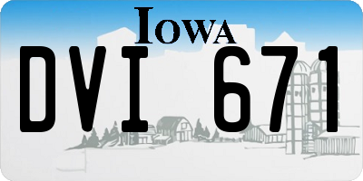 IA license plate DVI671