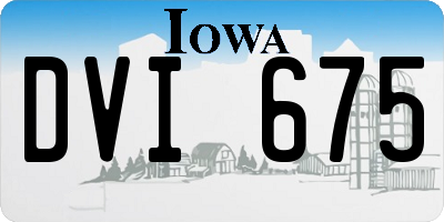 IA license plate DVI675