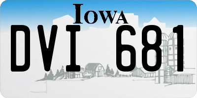 IA license plate DVI681