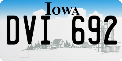 IA license plate DVI692
