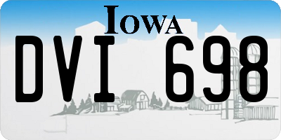 IA license plate DVI698