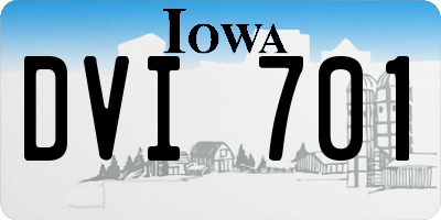 IA license plate DVI701