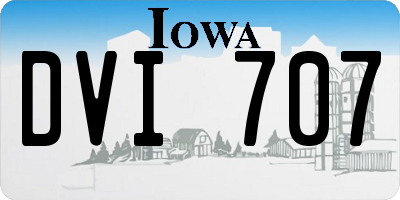 IA license plate DVI707