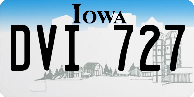 IA license plate DVI727