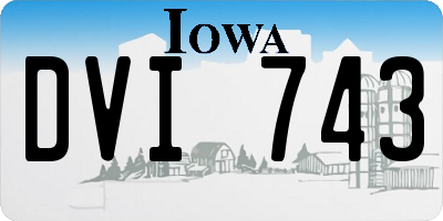 IA license plate DVI743