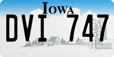 IA license plate DVI747