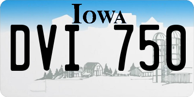IA license plate DVI750