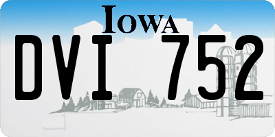 IA license plate DVI752
