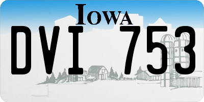 IA license plate DVI753