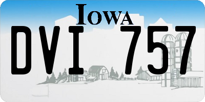 IA license plate DVI757