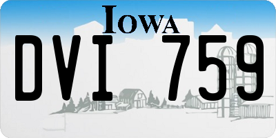 IA license plate DVI759