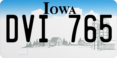 IA license plate DVI765