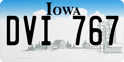 IA license plate DVI767