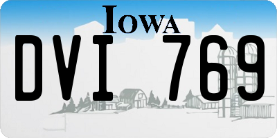 IA license plate DVI769