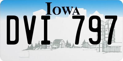 IA license plate DVI797