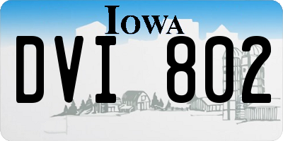 IA license plate DVI802