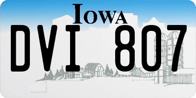 IA license plate DVI807