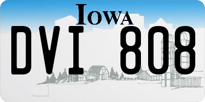 IA license plate DVI808