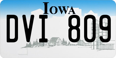 IA license plate DVI809